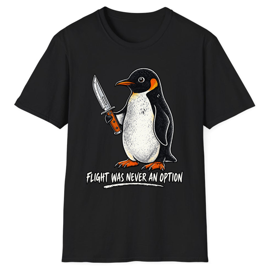 Flight Was Never An Option Penguin Classic Tee - Black