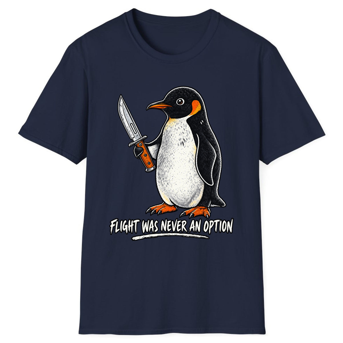 Flight Was Never An Option Penguin Classic Tee - Navy