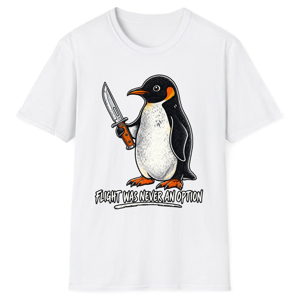 Flight Was Never An Option Penguin Classic Tee - White