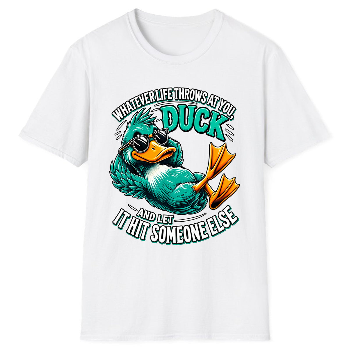 Whatever Life Throws At You Duck Classic Tee - White