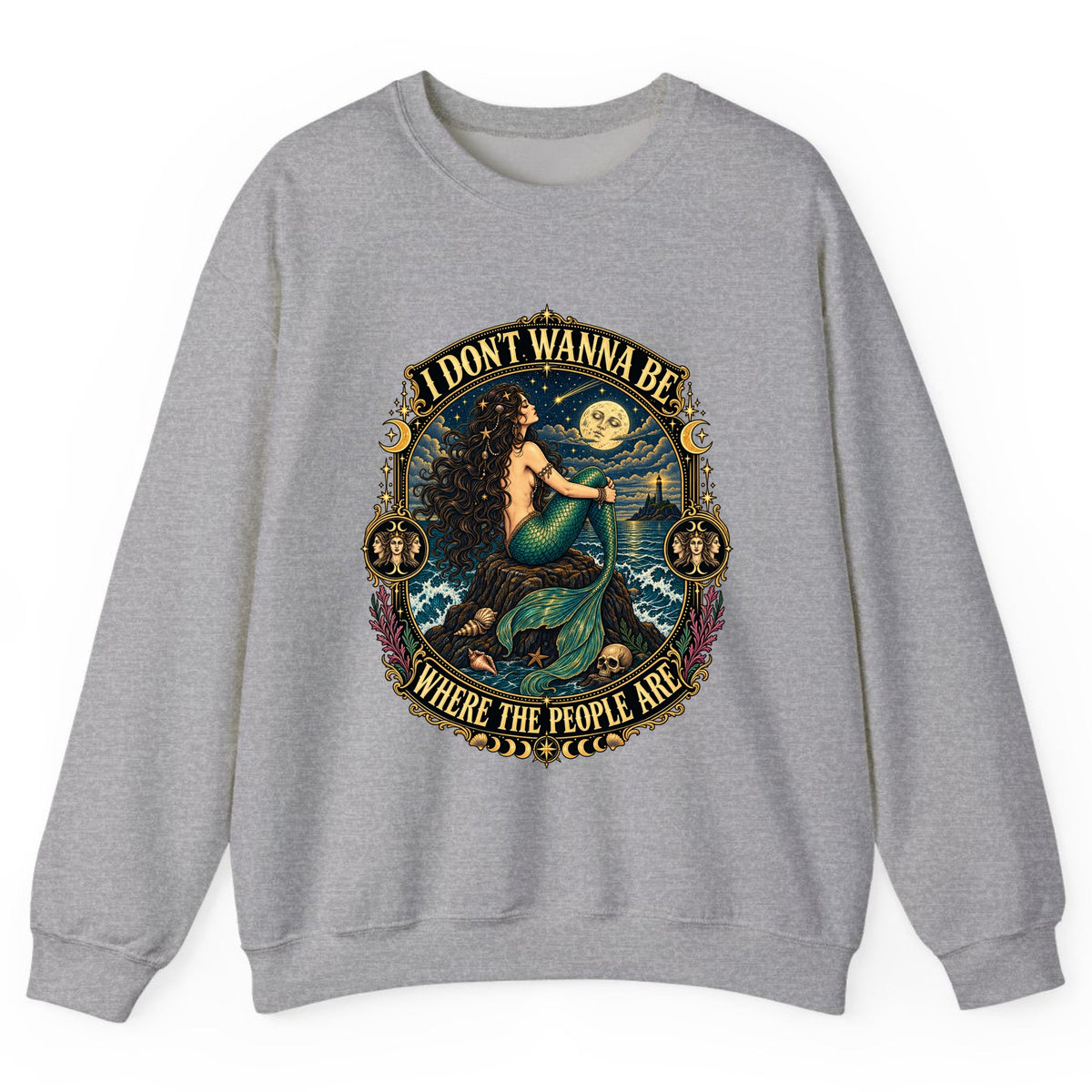 I Don't Wanna Be Where The People Are Crewneck Sweatshirt - Sport Grey