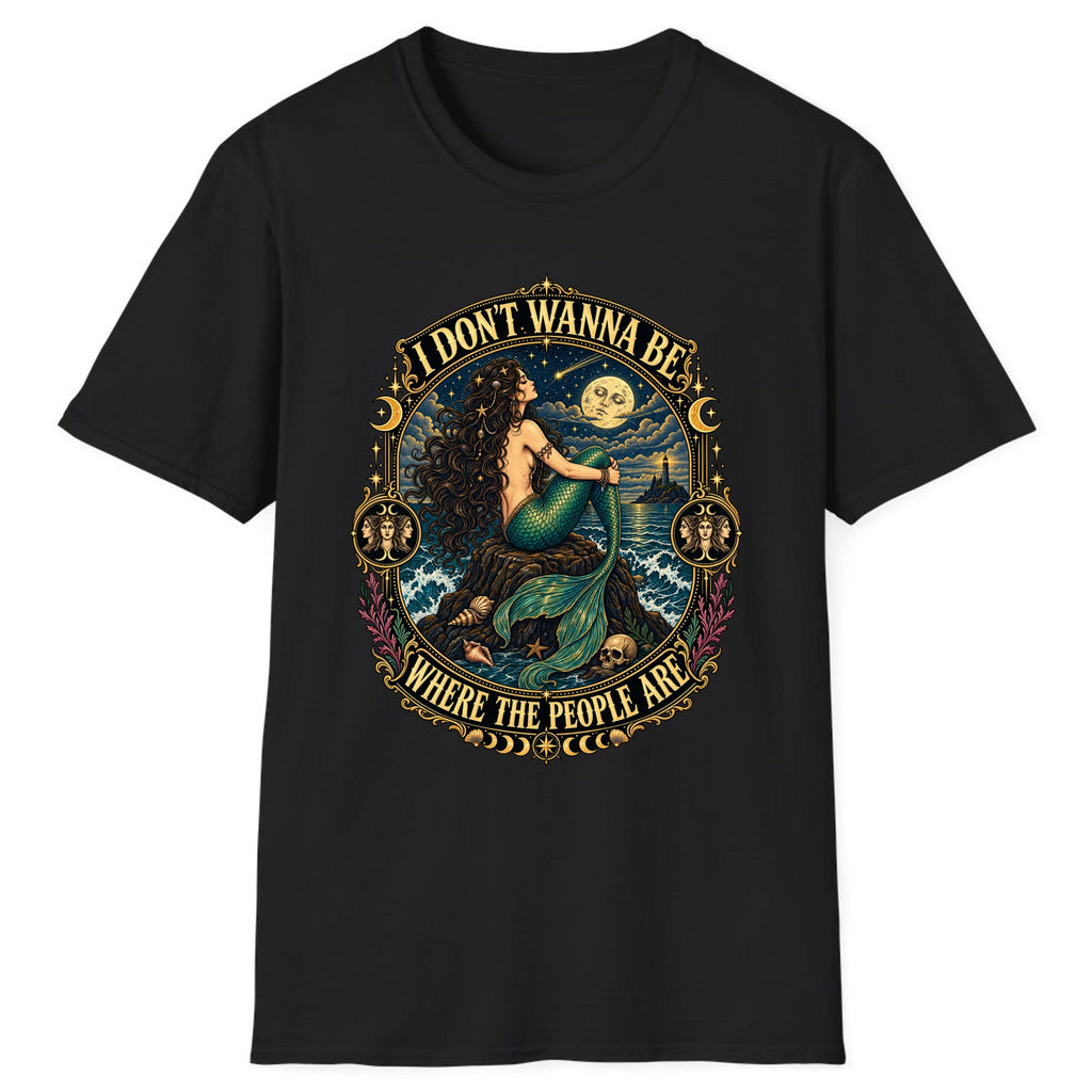 I Don't Wanna Be Where The People Are Classic Tee - Black