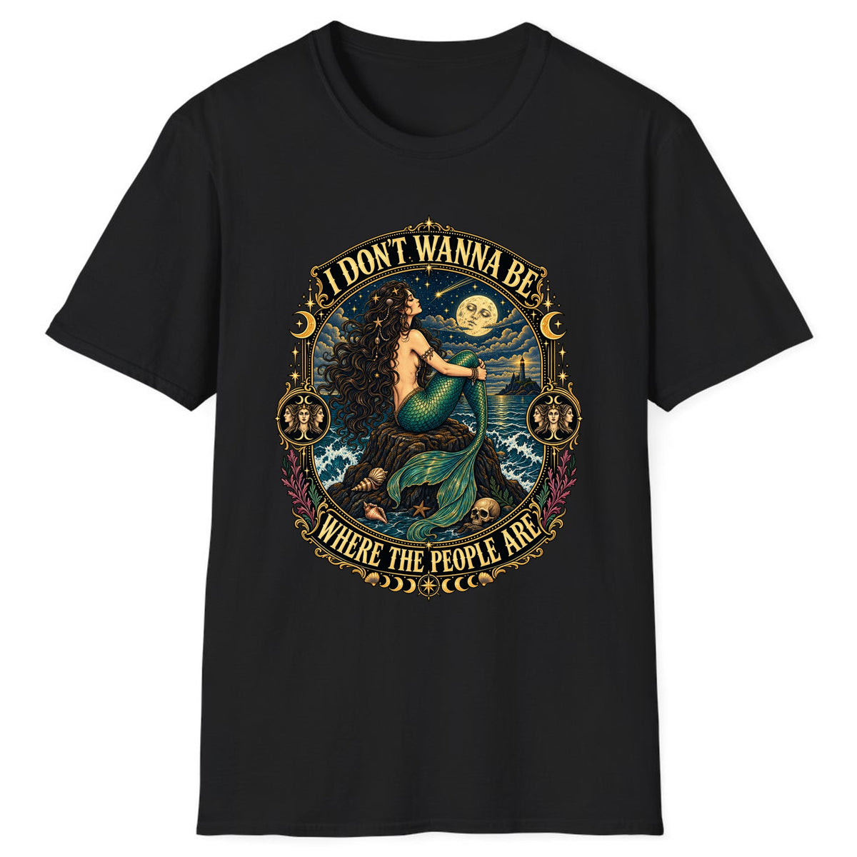 I Don't Wanna Be Where The People Are Classic Tee - Black