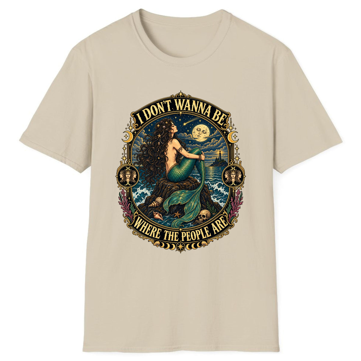 I Don't Wanna Be Where The People Are Classic Tee - Sand