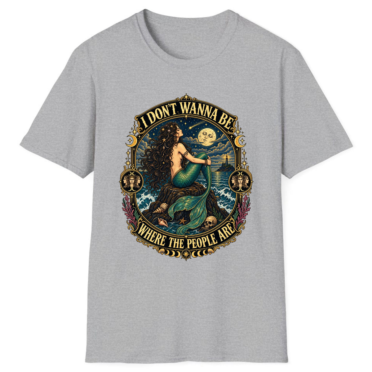 I Don't Wanna Be Where The People Are Classic Tee - Sport Grey