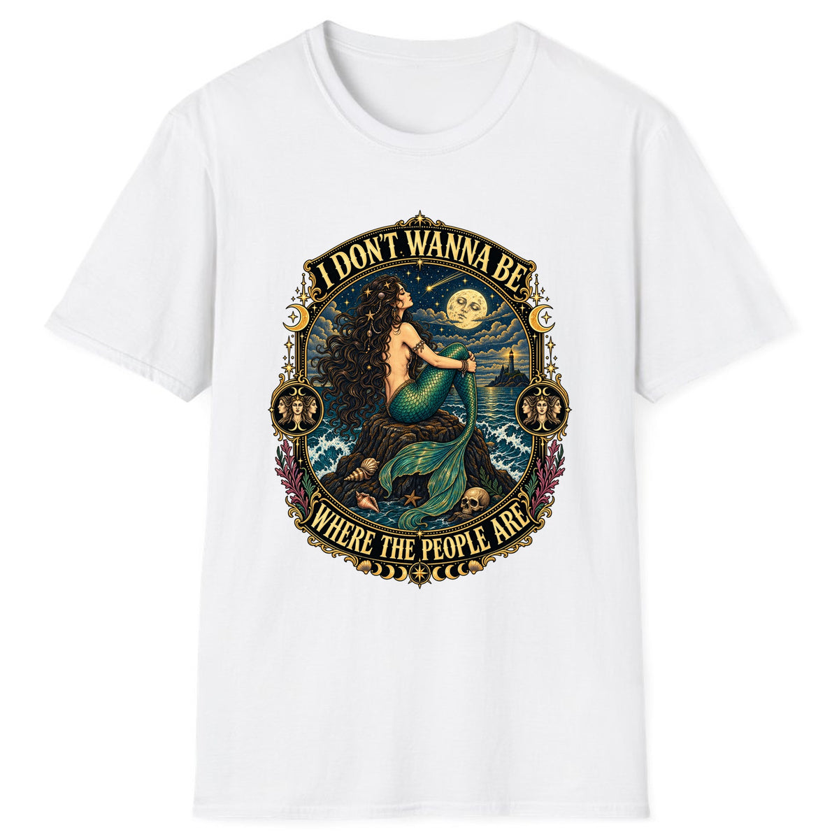 I Don't Wanna Be Where The People Are Classic Tee - White