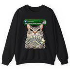 There Is Motion At Your Front Door Cat Crewneck Sweatshirt - Black