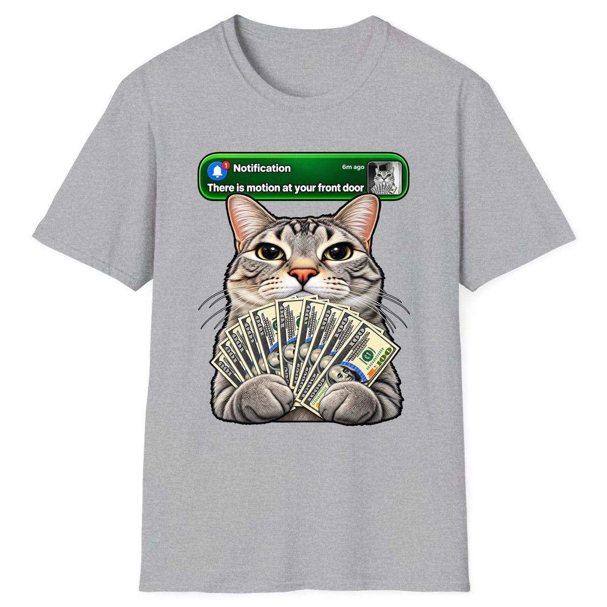 There Is Motion At Your Front Door Cat Classic Tee - Sport Grey