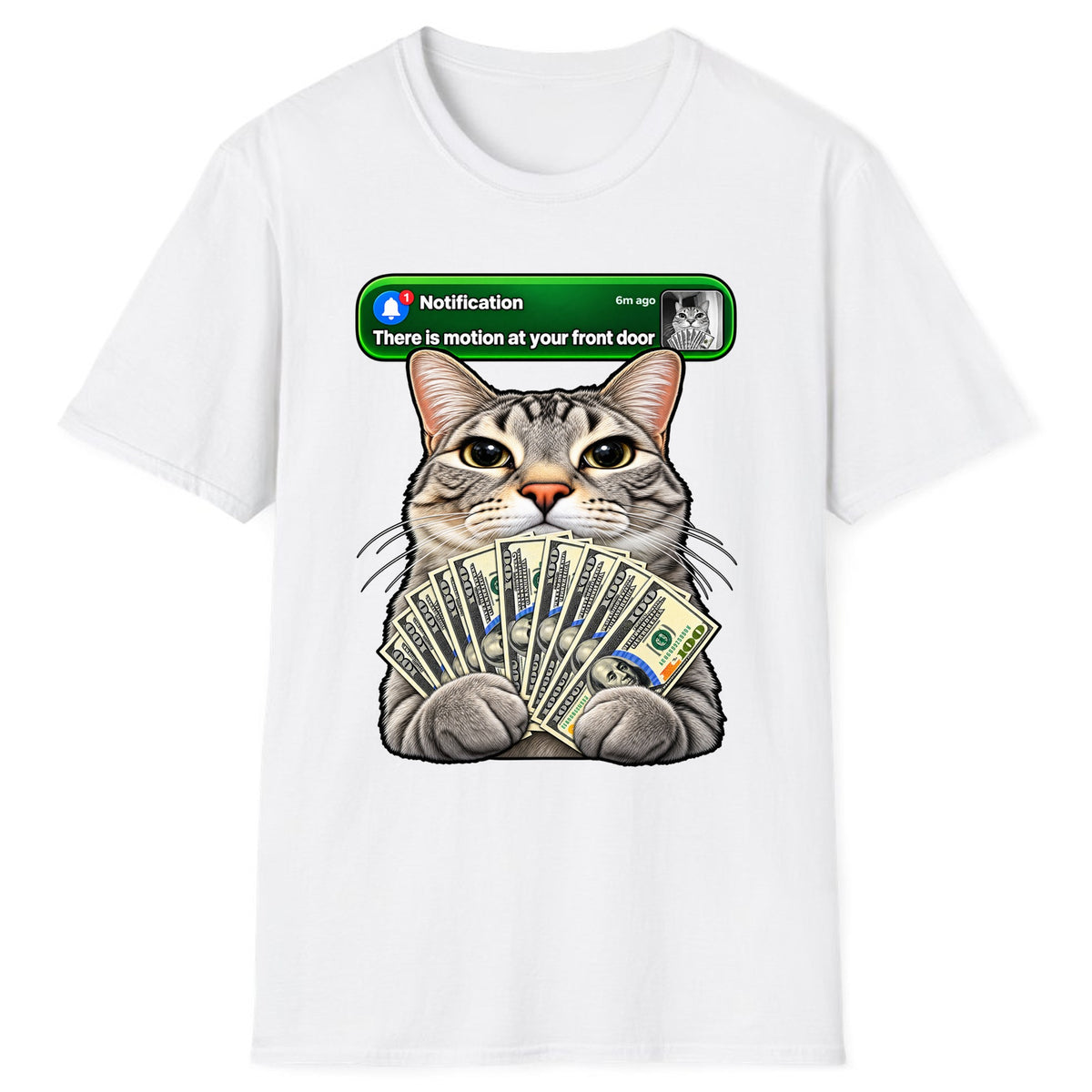 There Is Motion At Your Front Door Cat Classic Tee - White