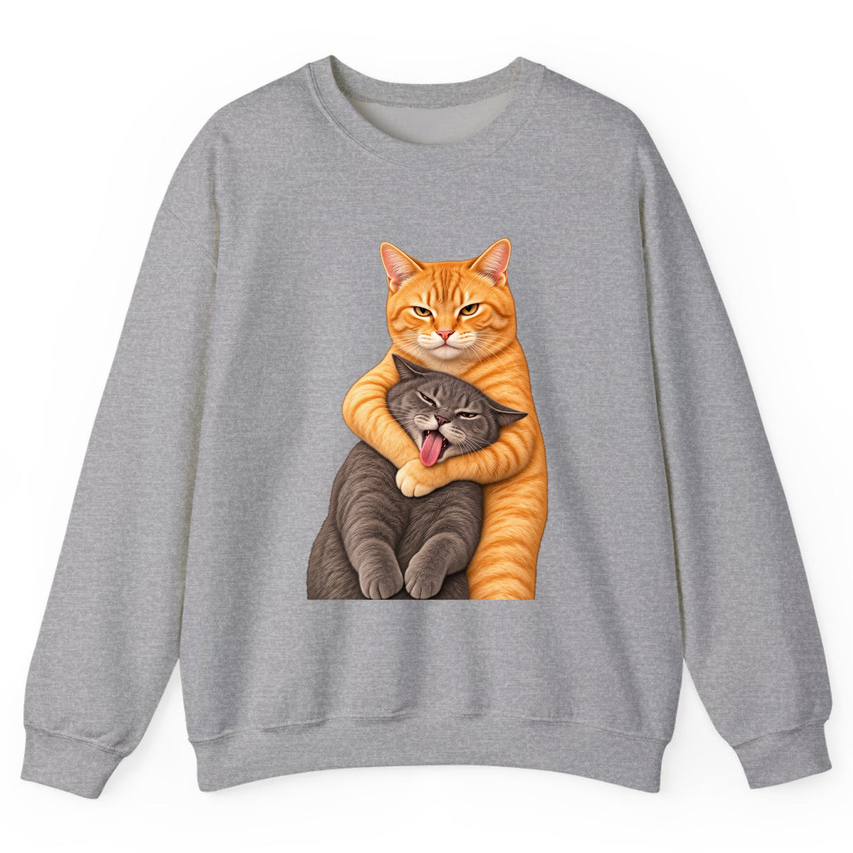 The Big Tabby Hug Crewneck Sweatshirt - Sport Grey