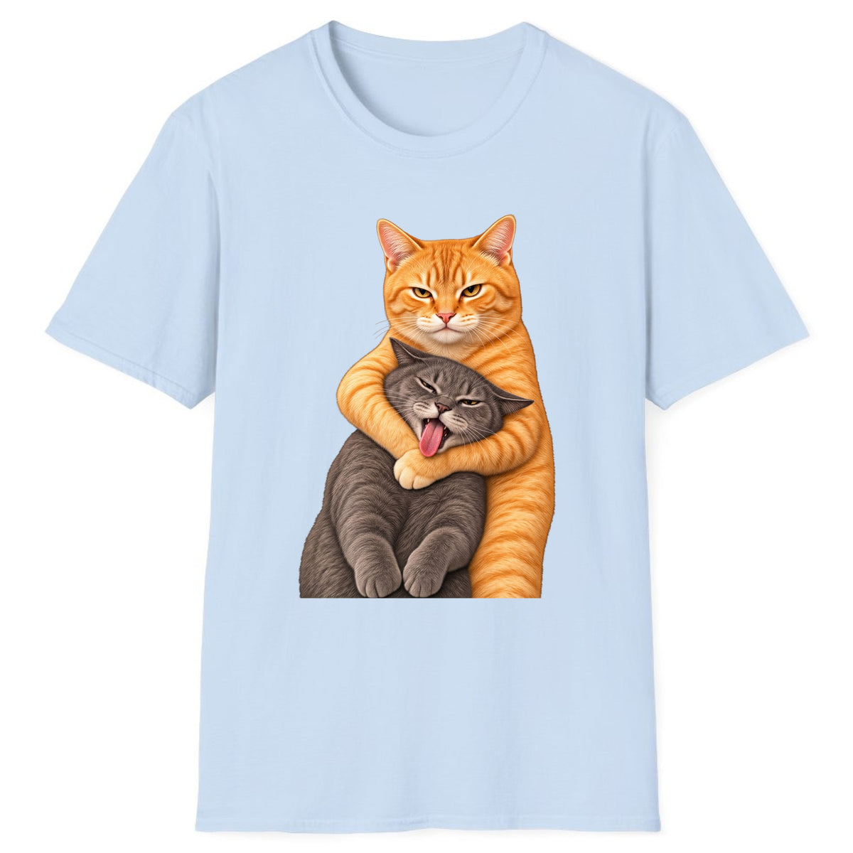 The Big Tabby Hug Classic Tee - Light Blue