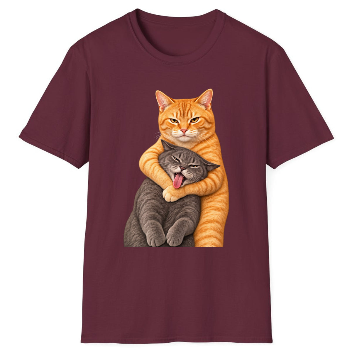 The Big Tabby Hug Classic Tee - Maroon