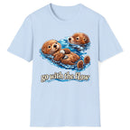 Go With The Flow Otters Classic Tee - Light Blue