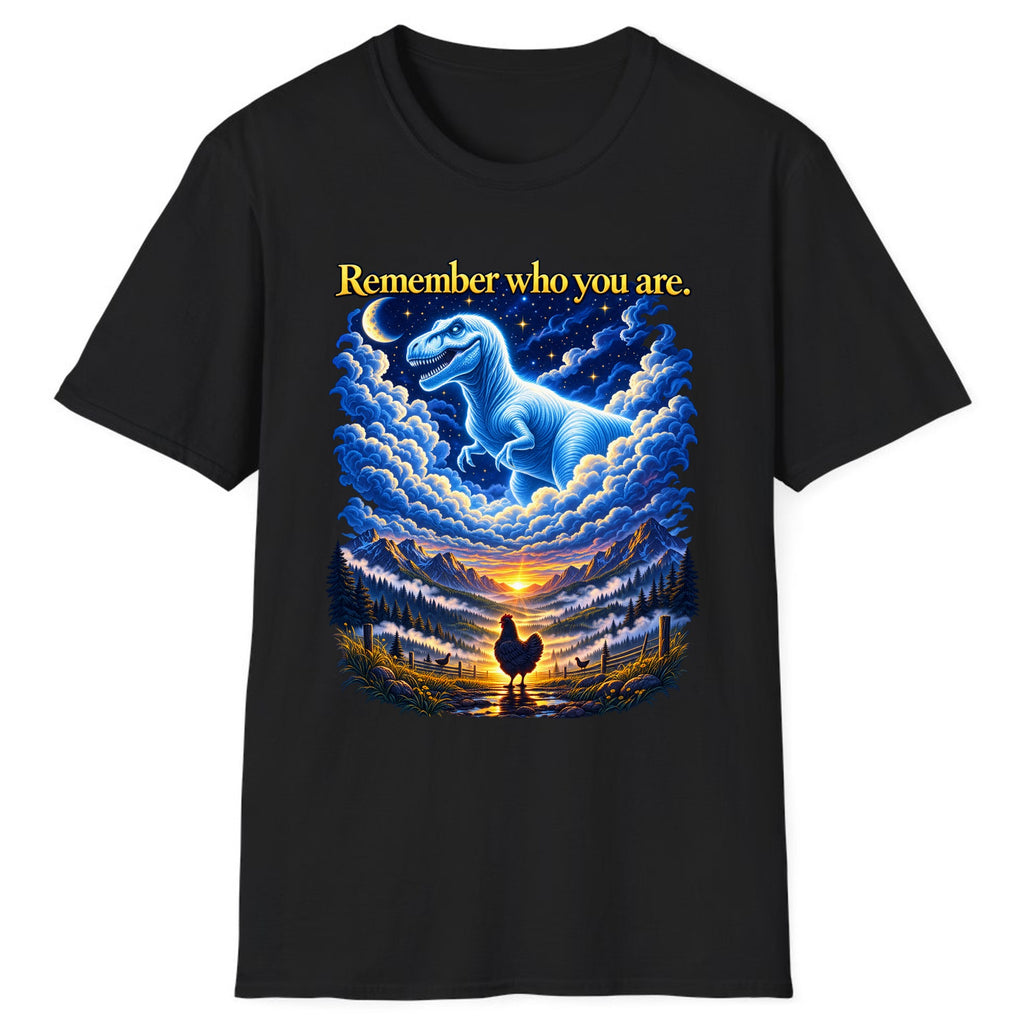 Remember Who You Are Dino Chicken Classic Tee - Black
