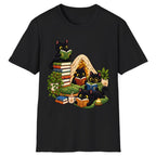 Cozy Black Cats Reading Nook Classic Tee - Black