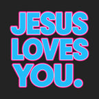 Jesus Loves You Bold Retro Lettering