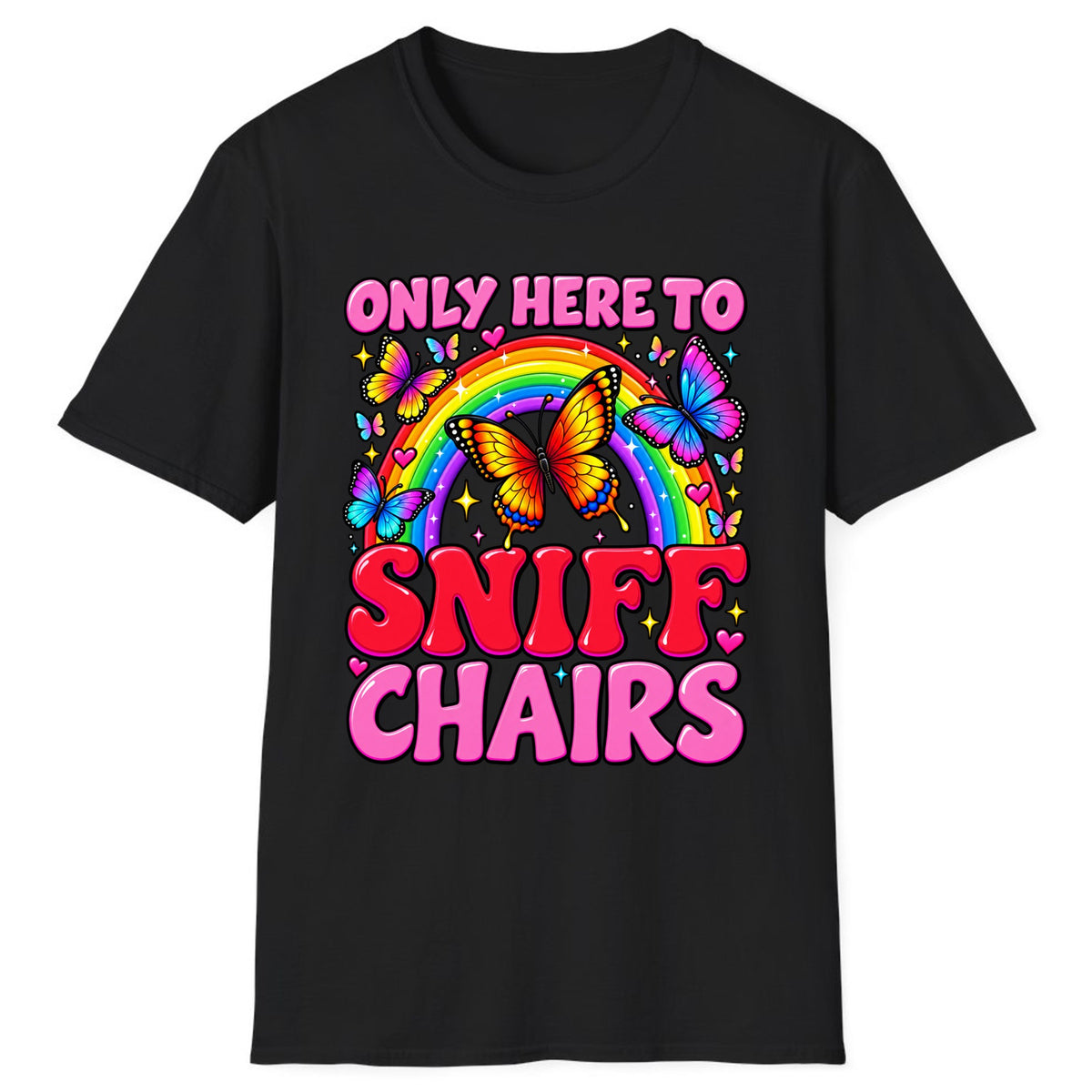 Only Here To Sniff Chairs Classic Tee - Black