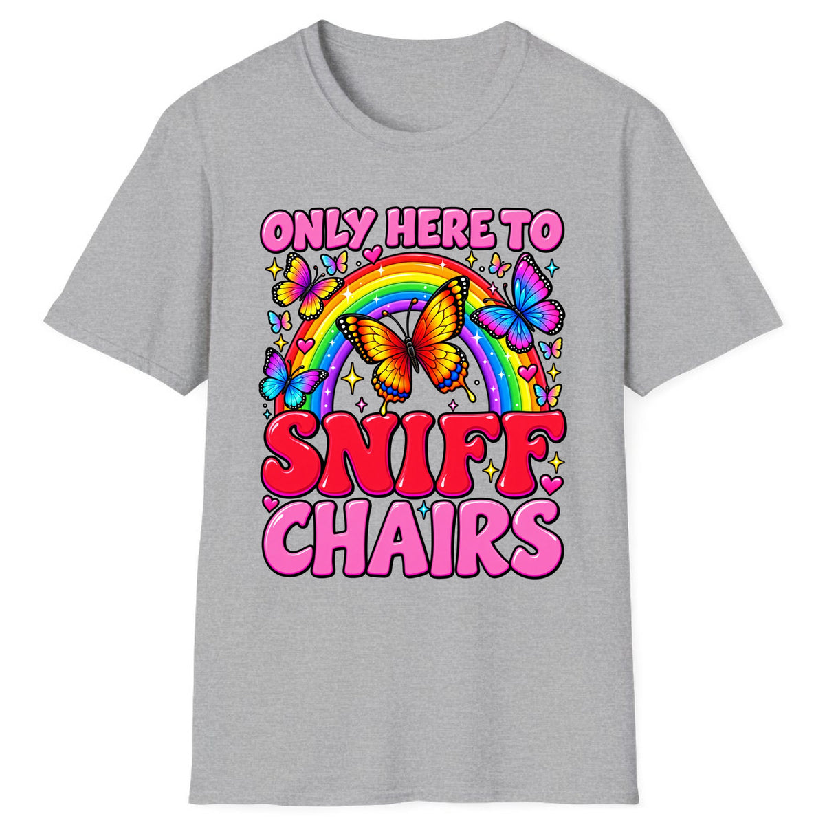 Only Here To Sniff Chairs Classic Tee - Sport Grey