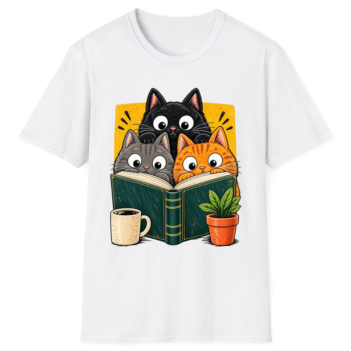 Curious Cats Book Club Classic Tee - White