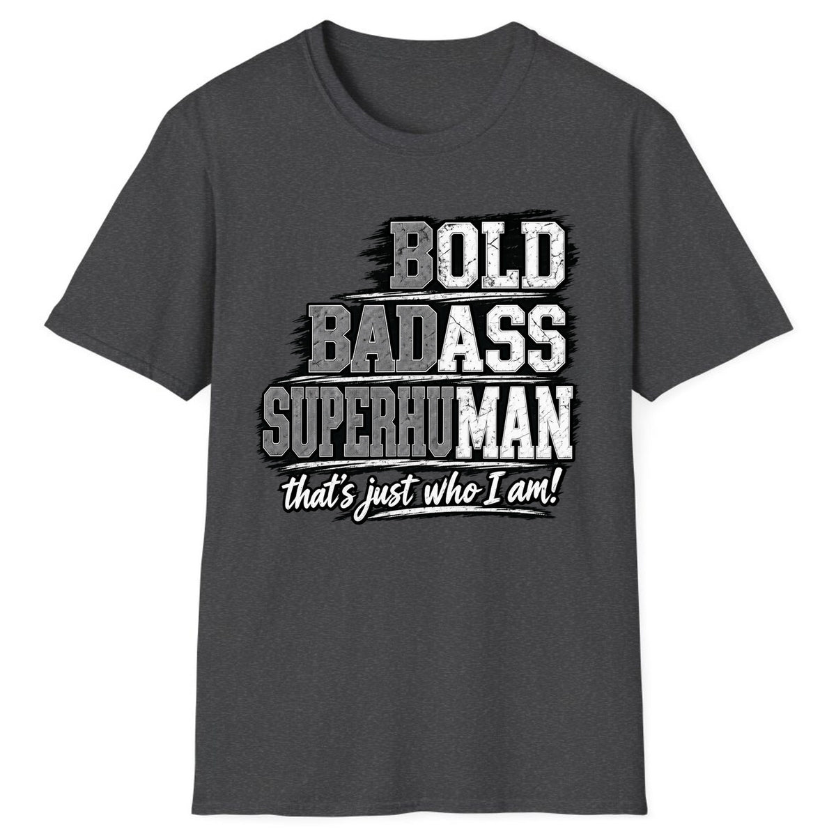 Bold Badass Superhuman Classic Tee - Dark Heather
