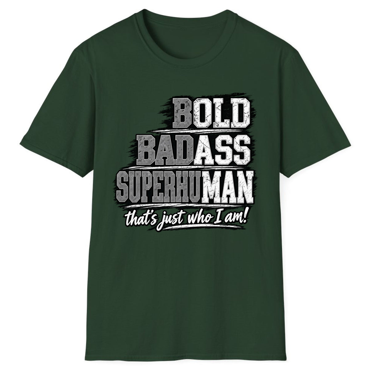 Bold Badass Superhuman Classic Tee - Forest Green