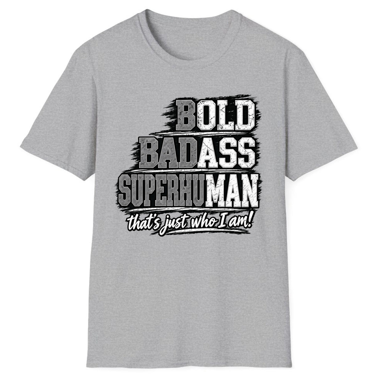 Bold Badass Superhuman Classic Tee - Sport Grey