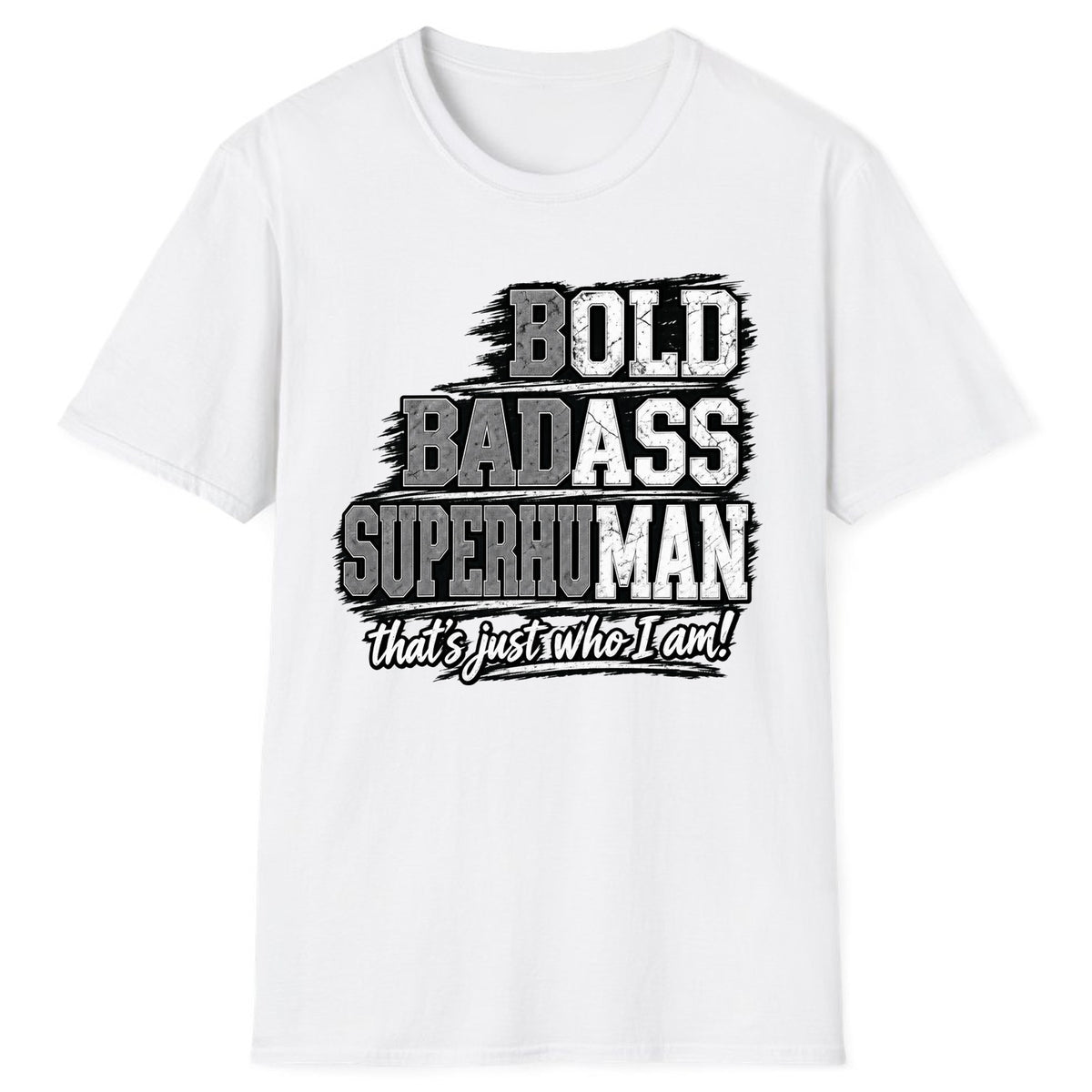 Bold Badass Superhuman Classic Tee - White