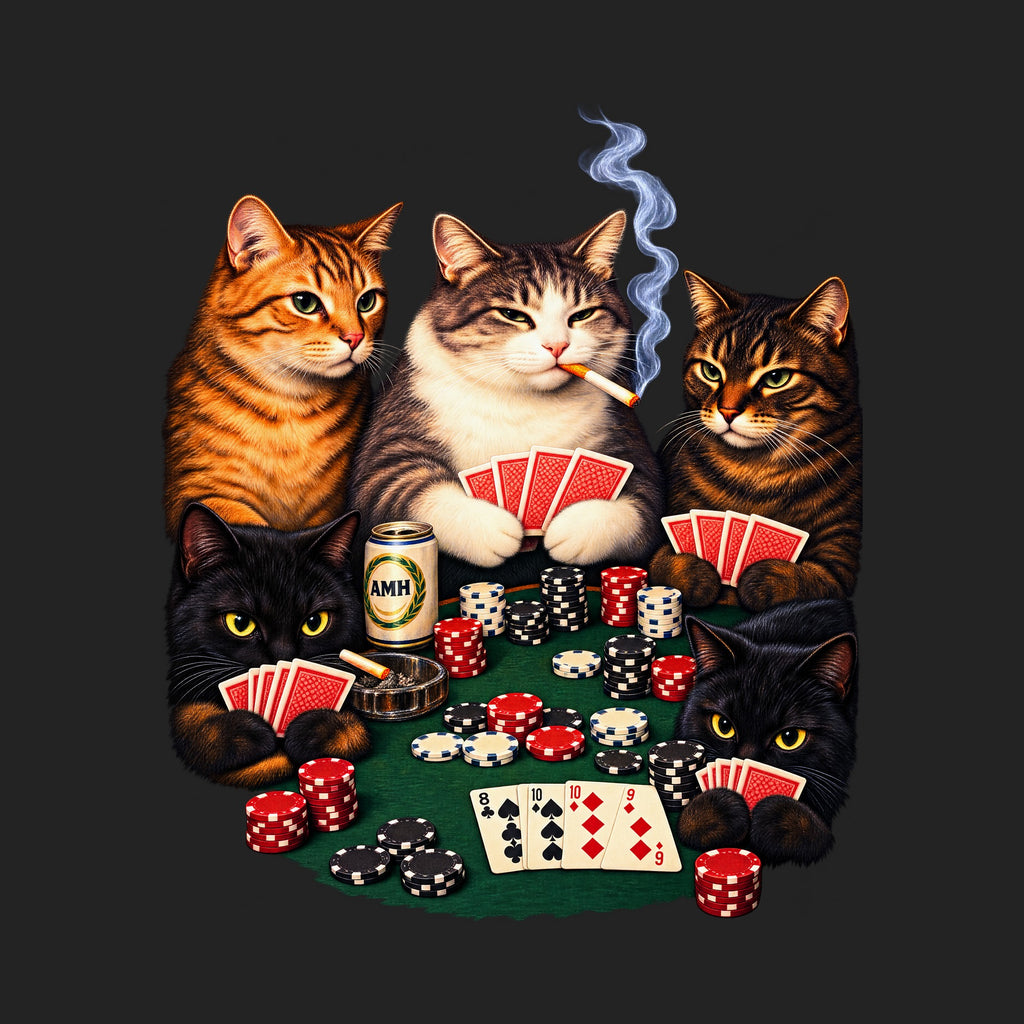 Poker Cats Game Night