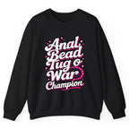 Anal Bead Tug O War Champion Crewneck Sweatshirt - Black