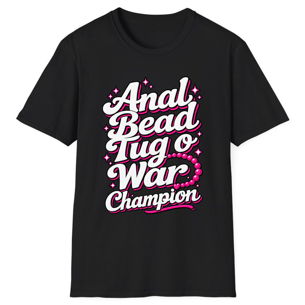 Anal Bead Tug O War Champion Classic Tee - Black