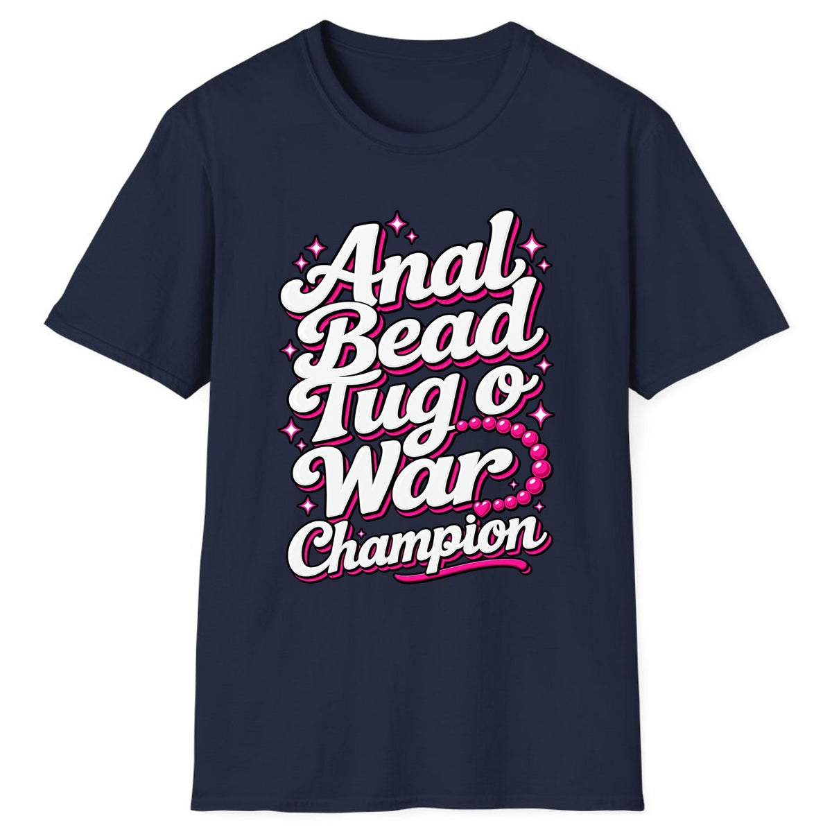 Anal Bead Tug O War Champion Classic Tee - Navy
