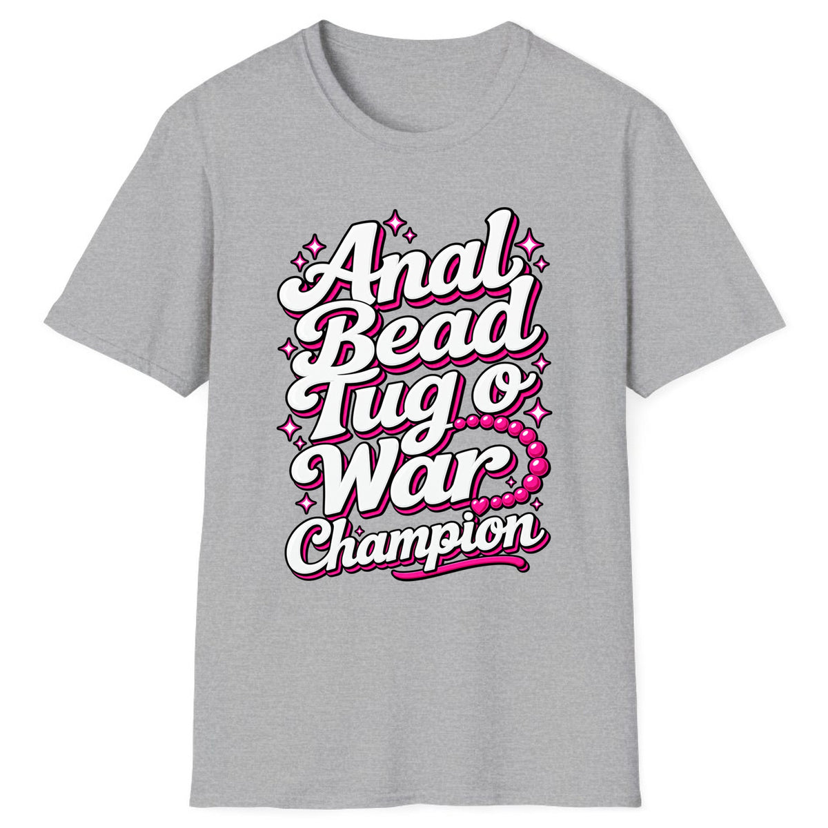 Anal Bead Tug O War Champion Classic Tee - Sport Grey