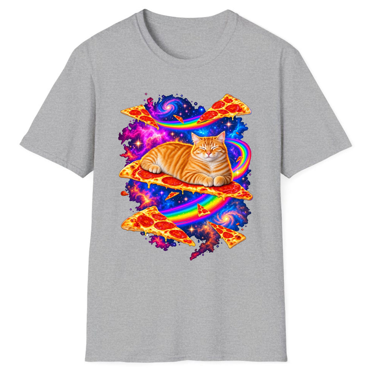 Cosmic Pizza Cat Classic Tee - Sport Grey