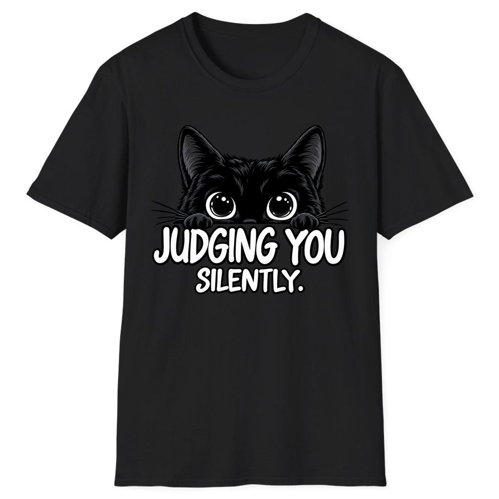 Judging You Silently Cat Classic Tee - Black