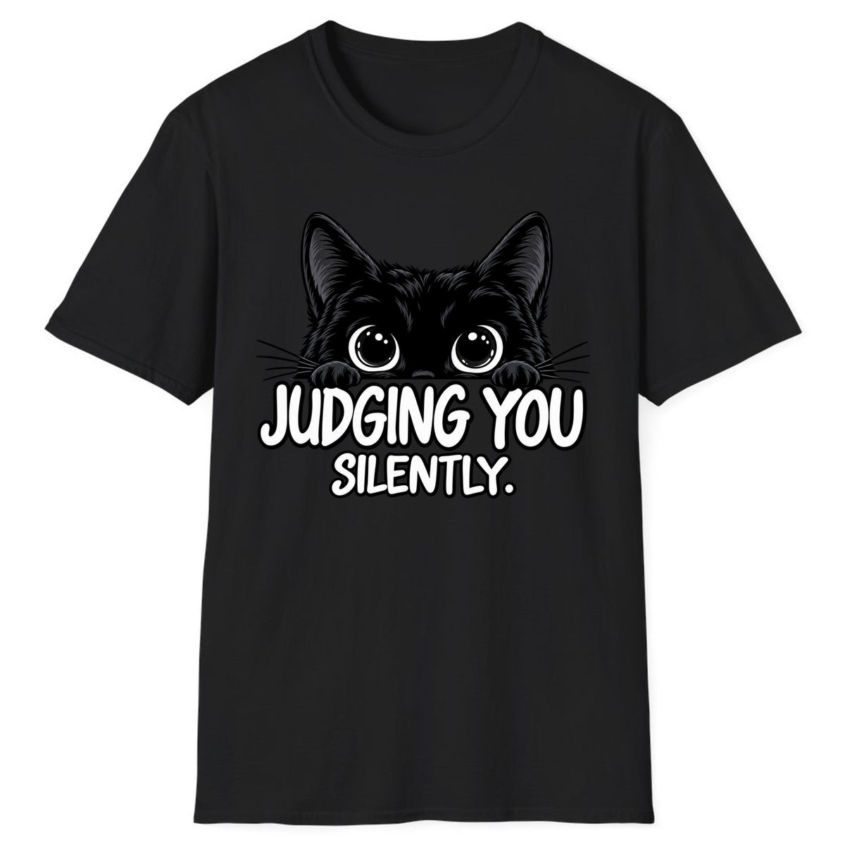 Judging You Silently Cat Classic Tee - Black