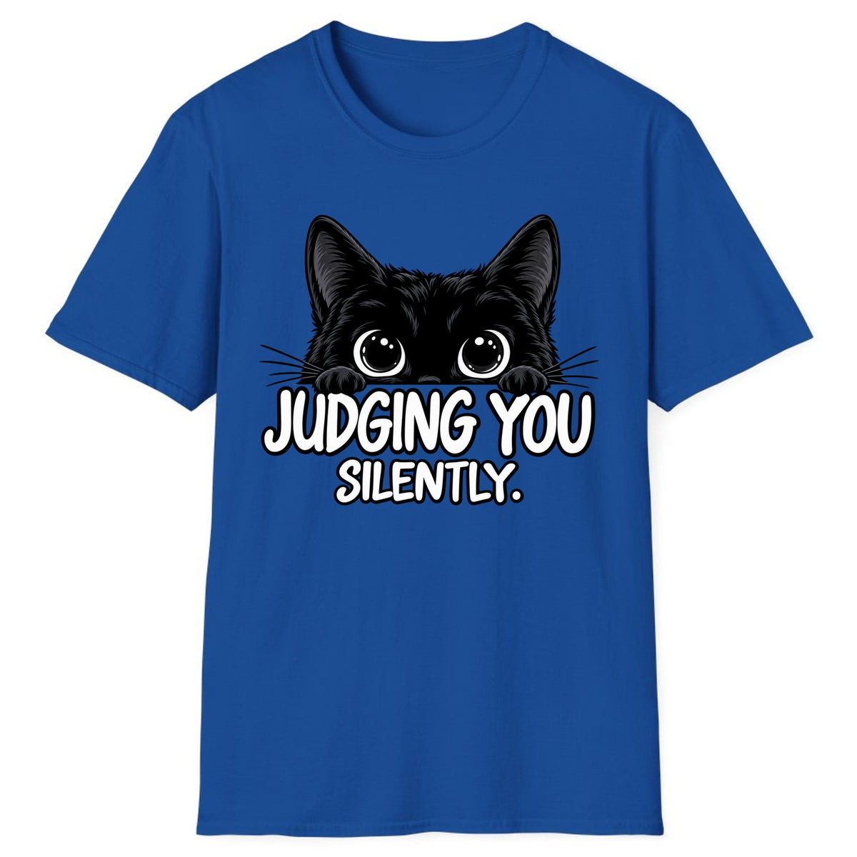 Judging You Silently Cat Classic Tee - Royal