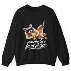 Somebody's Feral Aunt Crewneck Sweatshirt - Black