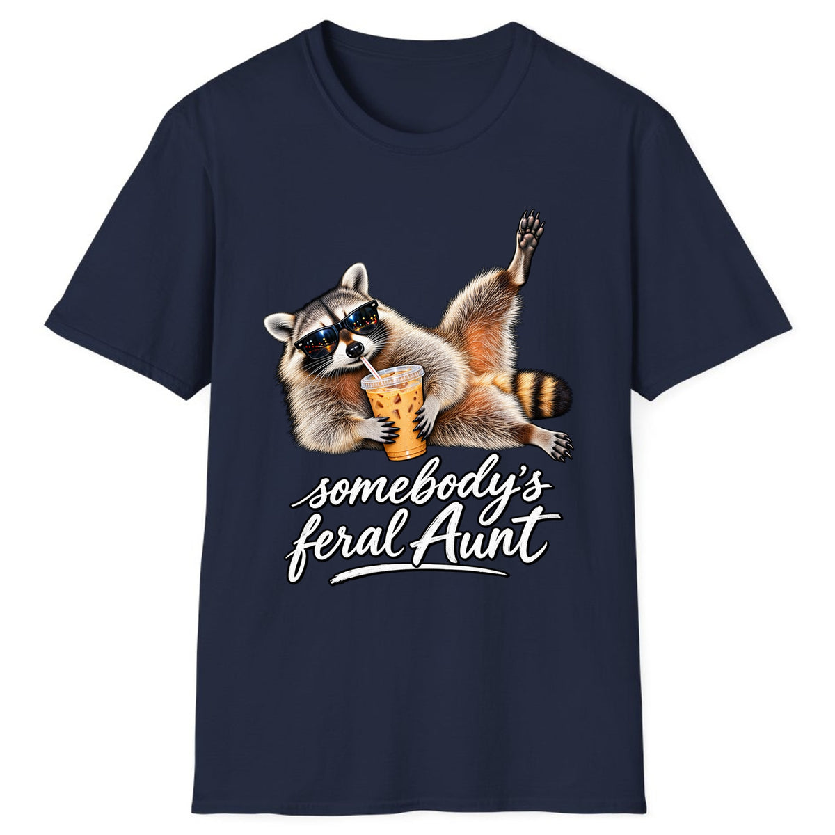 Somebody's Feral Aunt Classic Tee - Navy