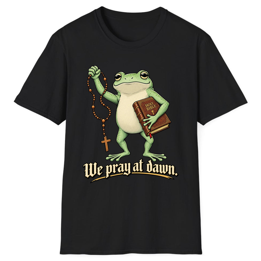We Pray at Dawn Frog Classic Tee - Black