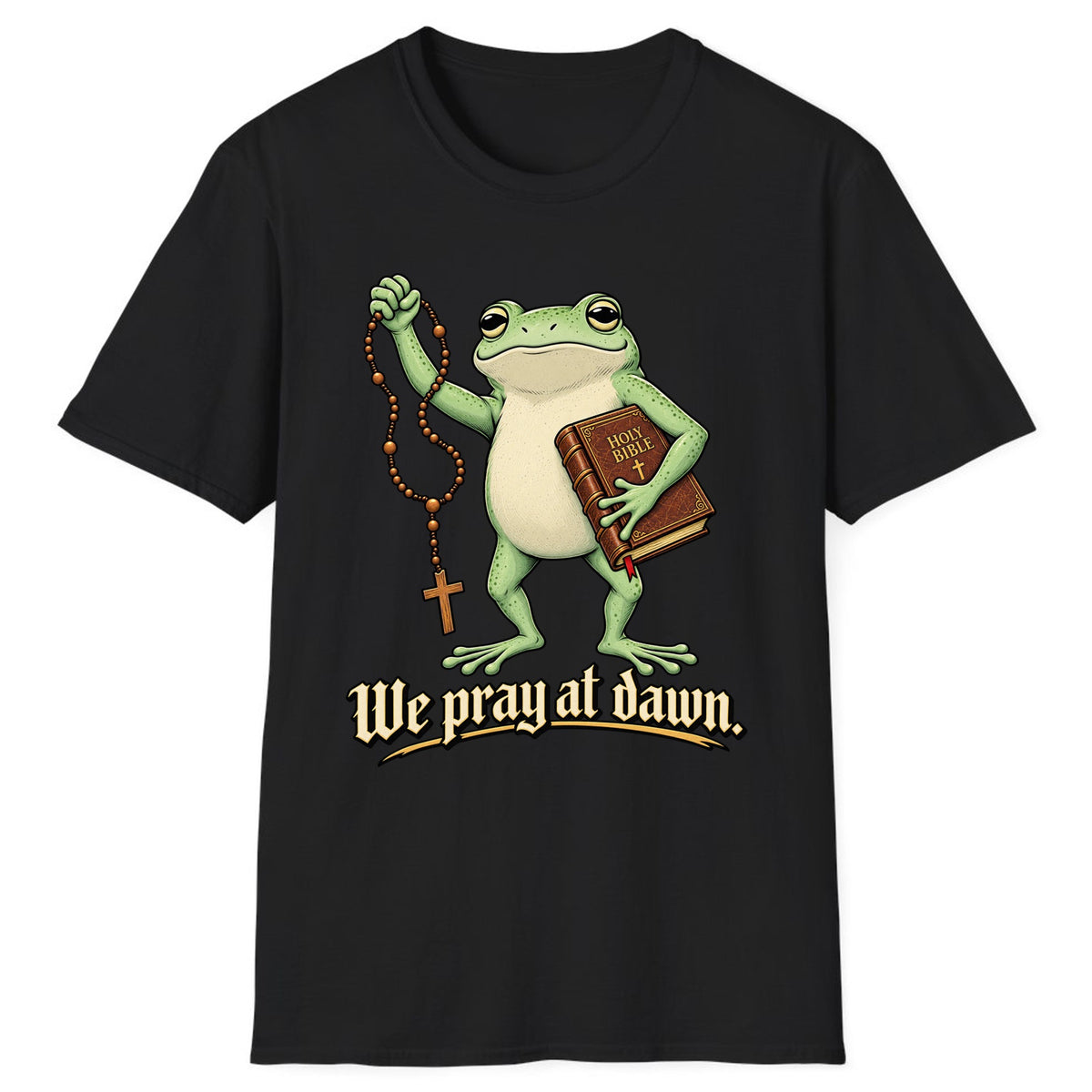 We Pray at Dawn Frog Classic Tee - Black