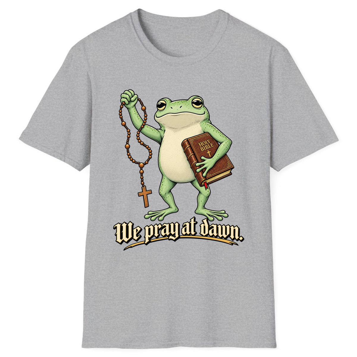We Pray at Dawn Frog Classic Tee - Sport Grey
