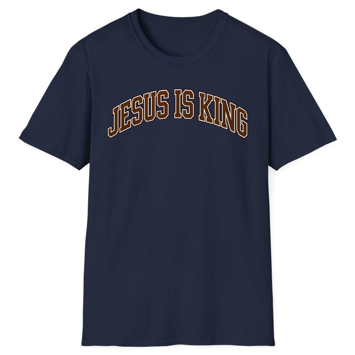 Jesus Is King Varsity Classic Tee - Navy
