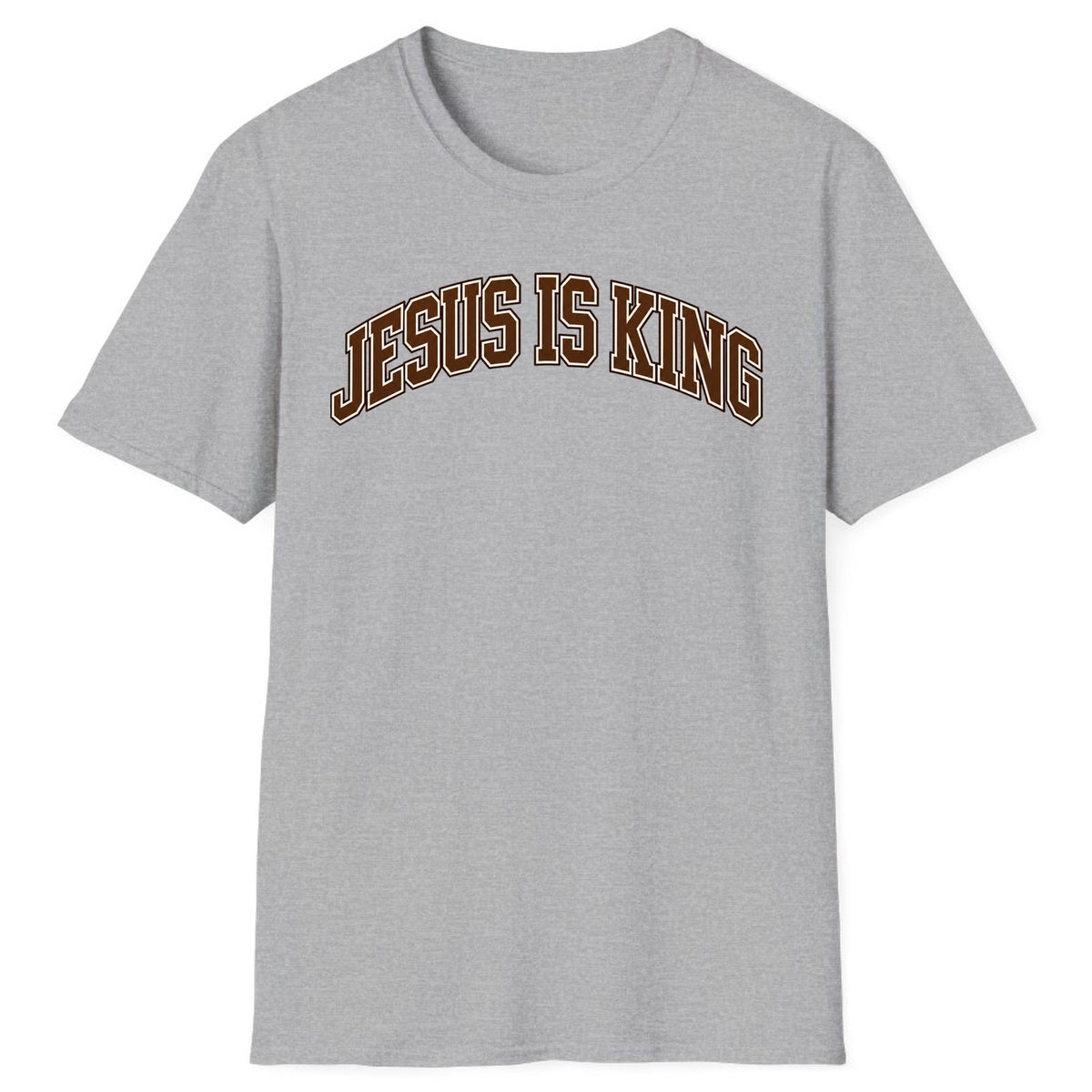 Jesus Is King Varsity Classic Tee - Sport Grey