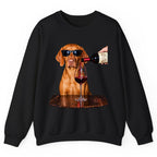 Cool Dog Wine Hour Crewneck Sweatshirt - Black