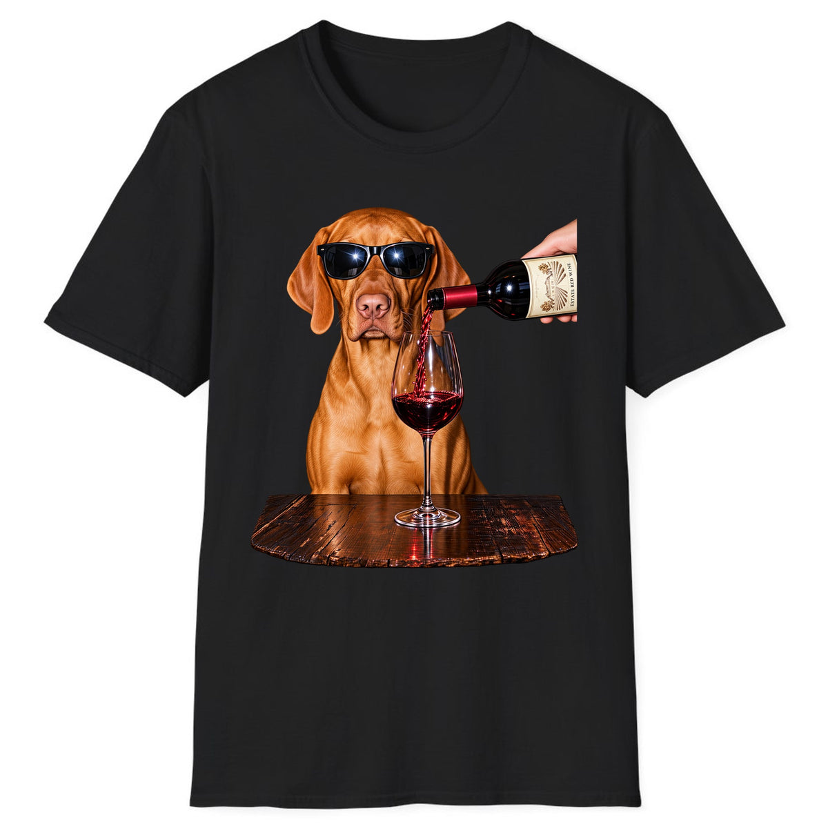 Cool Dog Wine Hour Classic Tee - Black