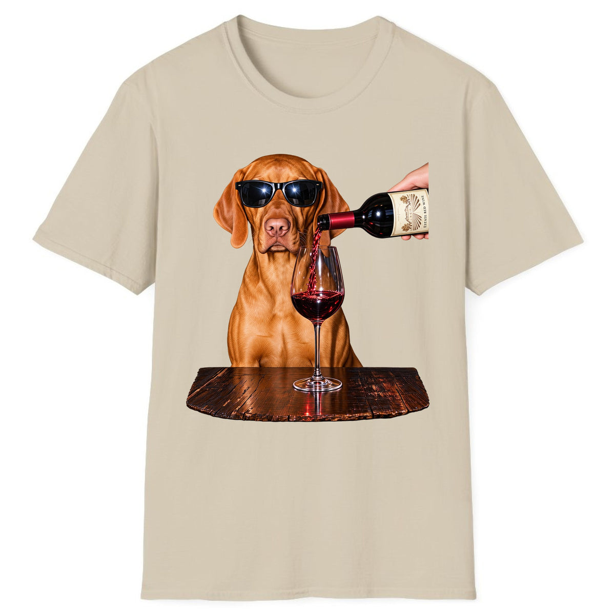 Cool Dog Wine Hour Classic Tee - Sand