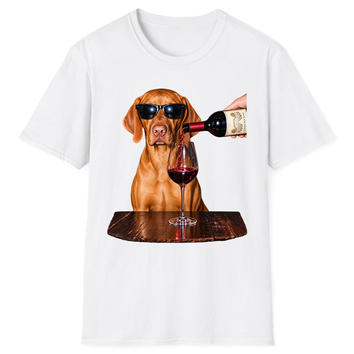 Cool Dog Wine Hour Classic Tee - White