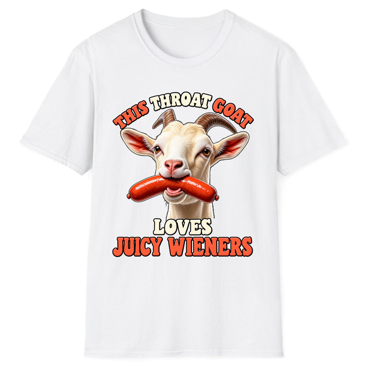 This Throat Goat Loves Juicy Wieners Classic Tee - White