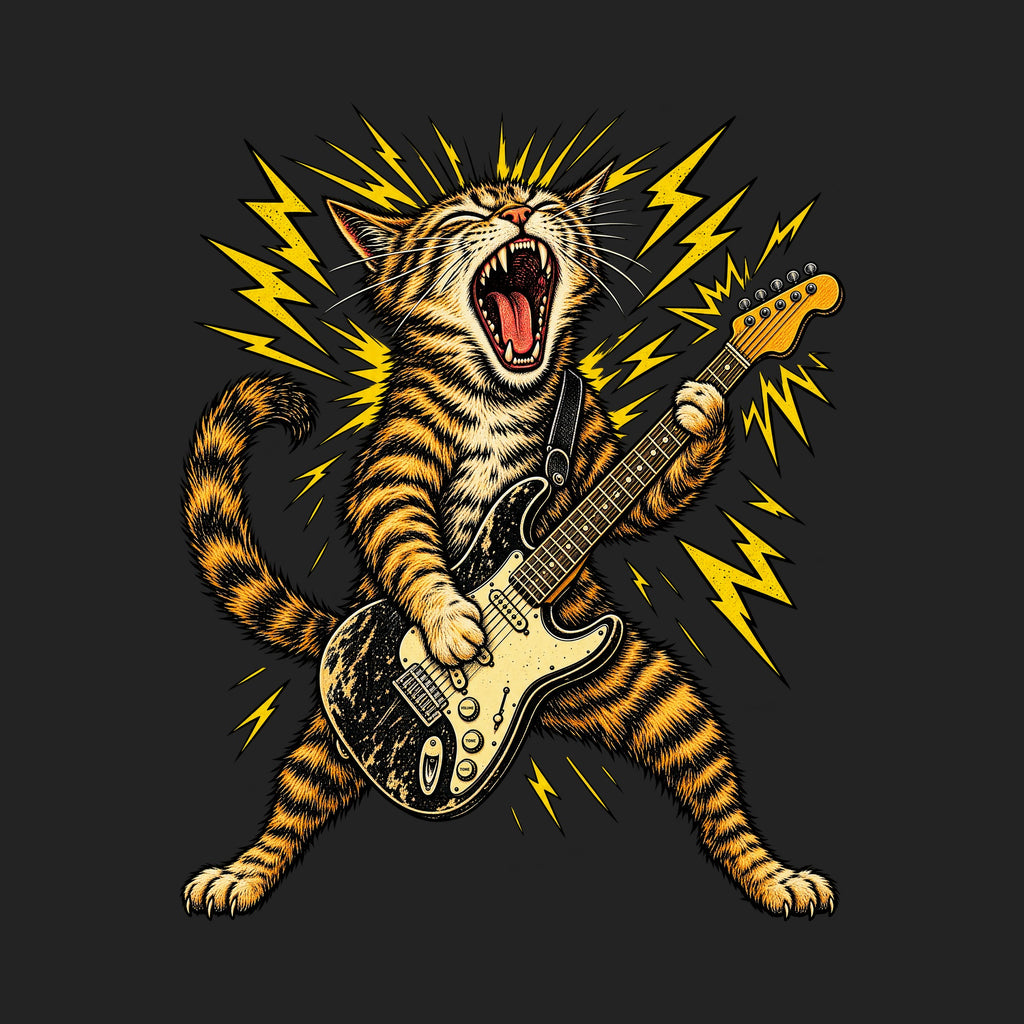 Rock and Roar Guitar Cat
