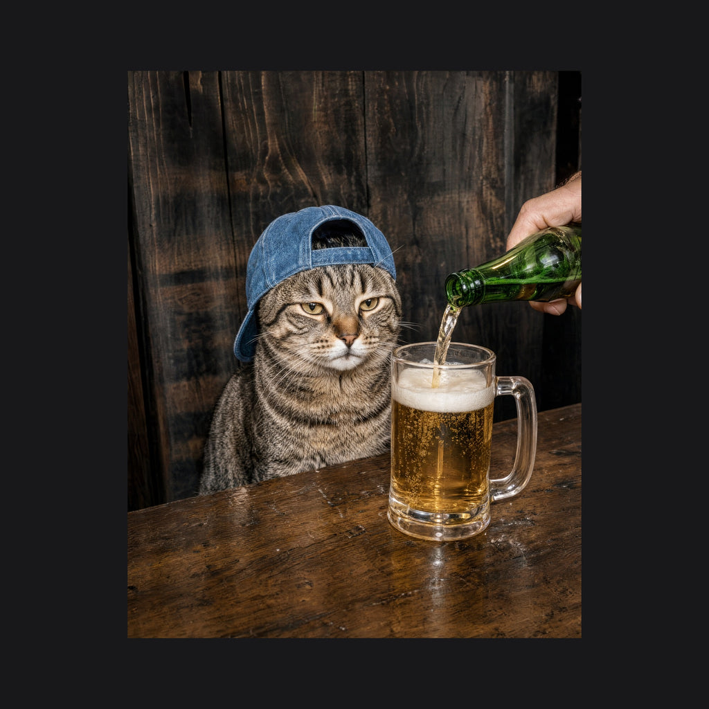 Tabby Cat Beer Pour